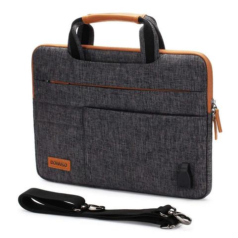 Pochette multifonctionnelle pour ordinateur portable, porte-documents d'affaires, sac messager avec Port de chargement USB pour sac d'ordinateur de 11 13 14 15.6 17.3 pouces ► Photo 1/6