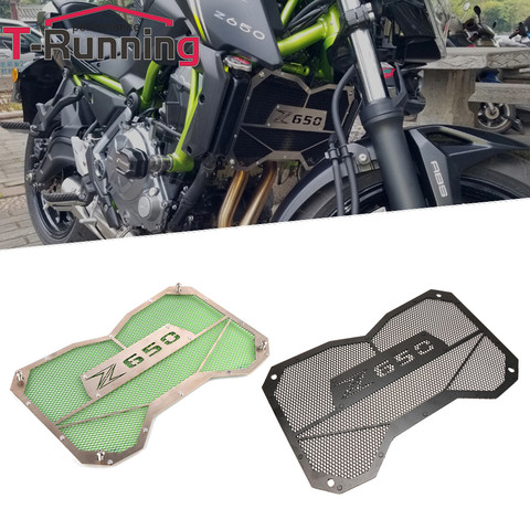 Haute qualité moto CNC acier inoxydable radiateur grille garde couverture réservoir d'eau protection pour Kawasaki Z650 Z 650 2017-2022 ► Photo 1/4