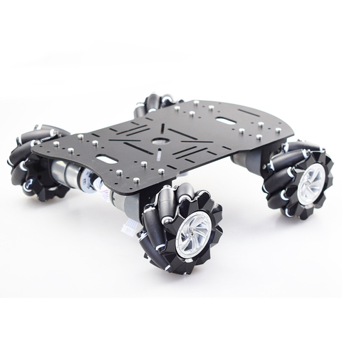 Moebius – Kit de châssis de voiture Robot à roue Mecanum 4wd 80mm, avec moteur d'encodeur DC 12V pour Arduino Raspberry Pi, jouet STEM DIY ► Photo 1/6