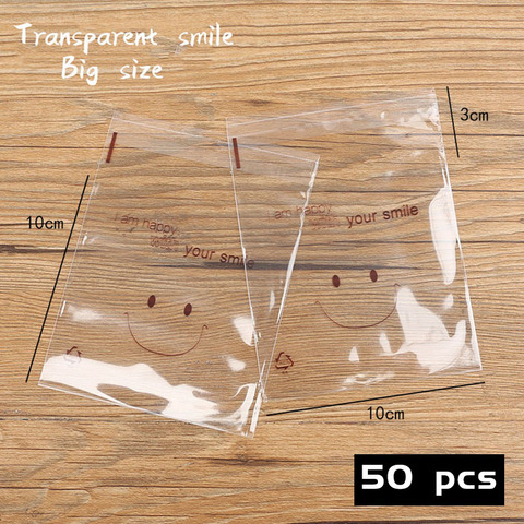 Sachets auto-adhésifs transparents en Cellophane, 50 pièces/lot, adorables sachets d'emballage de savon, sachet auto-adhésif fait maison ► Photo 1/6