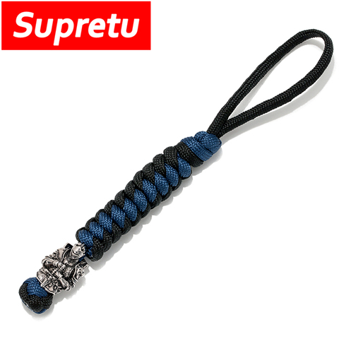 Porte-clé rétro en forme de couteau pour hommes et femmes, Style marin, nordique, Viking, tissage, cordon de survie, voiture, pendentif, livraison directe ► Photo 1/6