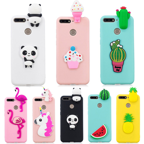 Coque de téléphone en Silicone 3D mignon Panda licorne Cactus pour Fundas Huawei Y5 Y6 Y7 Prime 2022 Y9 2022 ► Photo 1/6