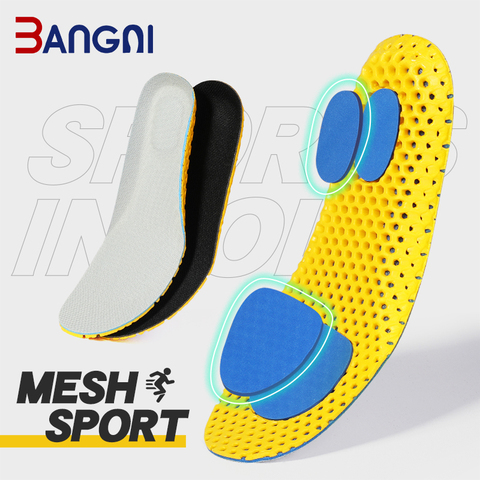 Bangni – semelles orthopédiques en mousse à mémoire de forme pour femmes et hommes, Support de Sport, coussin de course respirant et extensible ► Photo 1/6