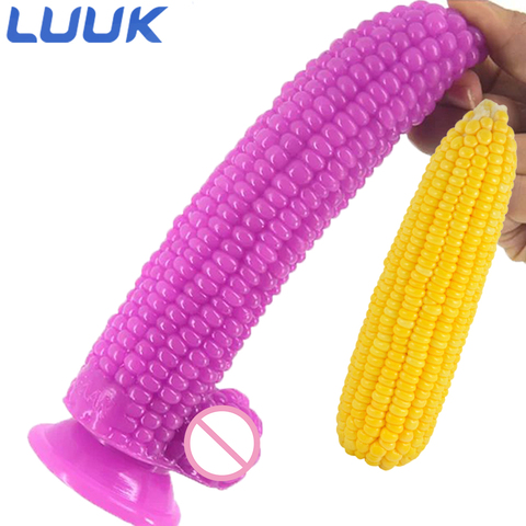FAAK-godemiché de maïs végétal avec ventouse, jouets sexuels pour femmes, grande prise anale, produits de Masturbation ► Photo 1/6