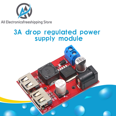 LM2596 LM2596S double DC-DC USB 9V 12V 24V 36V à 5V 3A abaisseur Buck convertisseur conseil chargeur de voiture Module d'alimentation solaire ► Photo 1/6