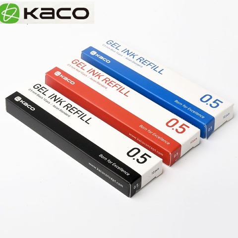 Encre bleue/noire/rouge/colorée, 10 pièces pour stylo pour signature Xiaomi, KACO 0.5mm, pour écriture lisse et Durable, pour bureau et école ► Photo 1/6