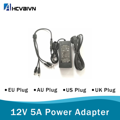 AHCBIVN 12V 5A 4 ports CCTV caméra adaptateur secteur boîtier d'alimentation pour la caméra de vidéosurveillance ► Photo 1/6