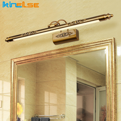 Rétro cosmétique LED miroir lampe 500mm 8W européenne maquillage lumière vanité salle de bain appliques murales Bronze armoire applique éclairage décor ► Photo 1/6