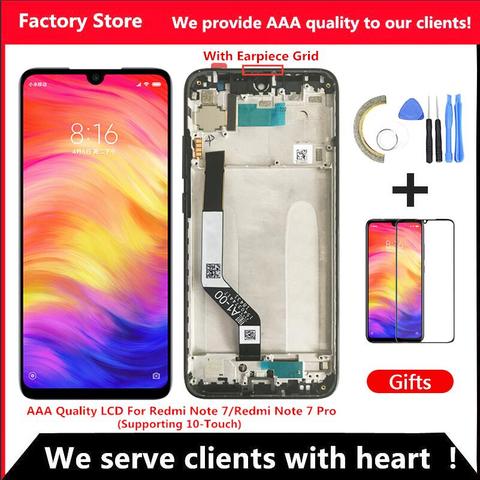 LCD de qualité AAA 10 touches pour Xiaomi Redmi Note 7 LCD avec écran d'affichage de cadre pour Redmi Note7 Pro LCD avec écran d'affichage de cadre ► Photo 1/6