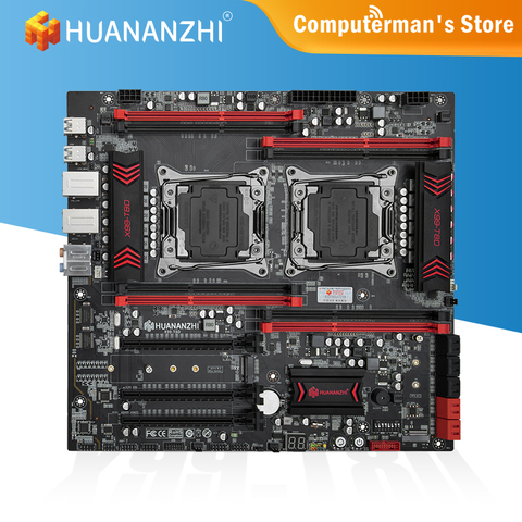 HUANANZHI – carte mère X99 T8D X99, Intel XEON Dual E5 LGA2011-3, toutes séries, mémoire DDR3 RECC NON-ECC, NVME, NGFF, pour serveur ► Photo 1/1