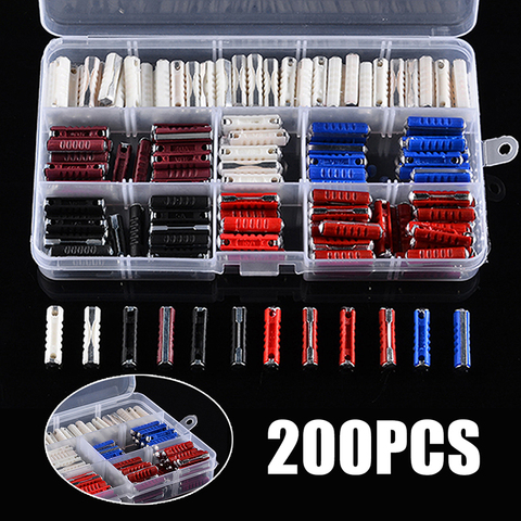 200 pièces 5 sortes de fusibles en céramique électrique Continental fusibles Kit d'assortiment 5A 8A 16A 25A 40AMP pour voiture deux-roues Mayitr ► Photo 1/5