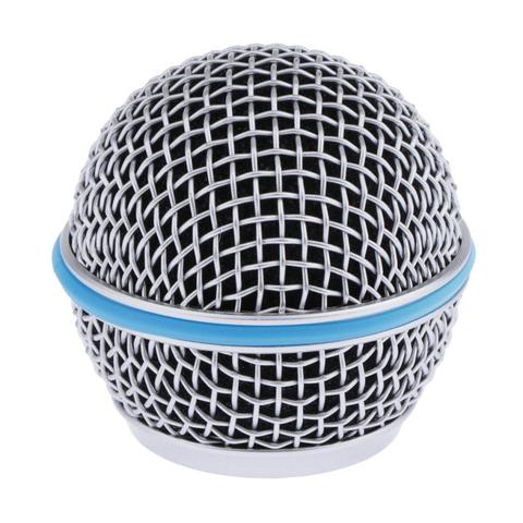 Remplacement bleu acier maille Microphone gril tête Microphone Grille remplacement tête bricolage pièces accessoire ► Photo 1/6