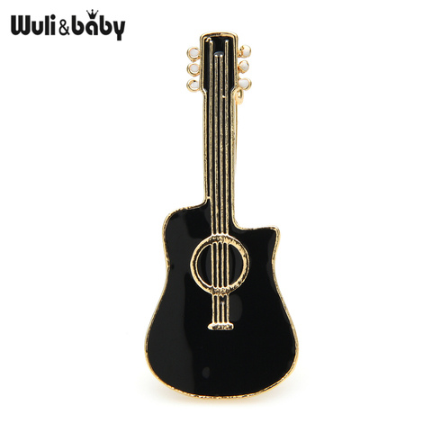 Wuli & bébé émail guitare broches pour femmes Instruments décontracté fête broche broches cadeaux ► Photo 1/3