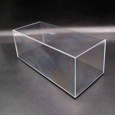 Boîte de présentation modèle voiture acrylique boîtier Transparent anti-poussière avec socle noir 1/18 1/24 échelle haute qualité 29cm ► Photo 1/6