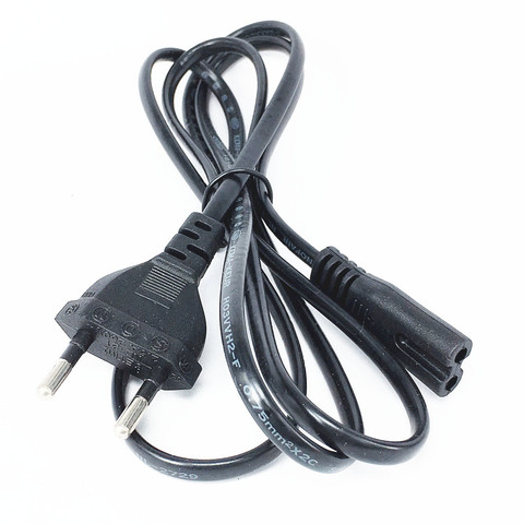 Câble d'alimentation européen EU, prise européenne C7 Figure 8 adaptateur secteur, cordon d'alimentation 1.4m pour chargeur de batterie Radio Portable PSP 4 ► Photo 1/6