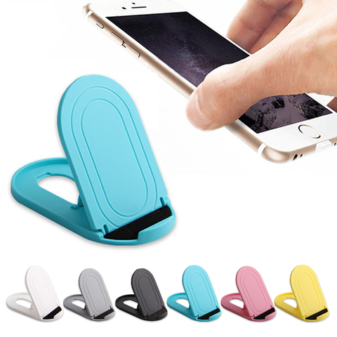 6 couleurs Support de Téléphone Portable En Plastique Bureau Pliable Pour Téléphone Portable tablette Bureau Universel Support Pour Téléphone Smartphone Support ► Photo 1/6