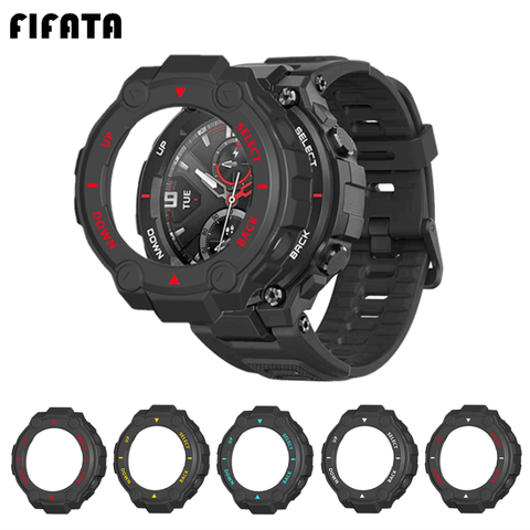 FIFATA housse de protection PC pour Xiaomi Amazfit t-rex montre intelligente coque de protection cadre pour Huami Amazfit Trex bord pare-chocs ► Photo 1/6