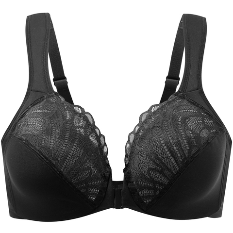 MELENECA – soutien-gorge à fermeture frontale pour femmes, bretelles à armatures, Sexy, coupe en dentelle, coussin ► Photo 1/6