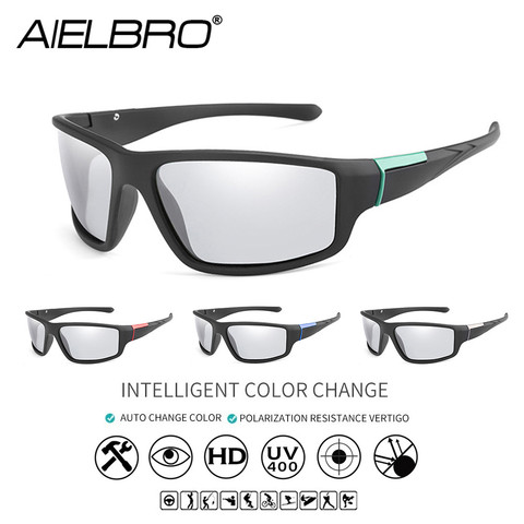 AIELBRO – lunettes de soleil photochromiques pour hommes, cyclisme, sport, randonnée, pêche, course à pied ► Photo 1/6