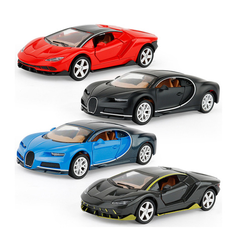 1/36 alliage moulé sous pression Bugatti Super Sport voiture modèles 2 portes peut être ouvert véhicule jouet avec retirer fonction cadeaux pour enfants ► Photo 1/1