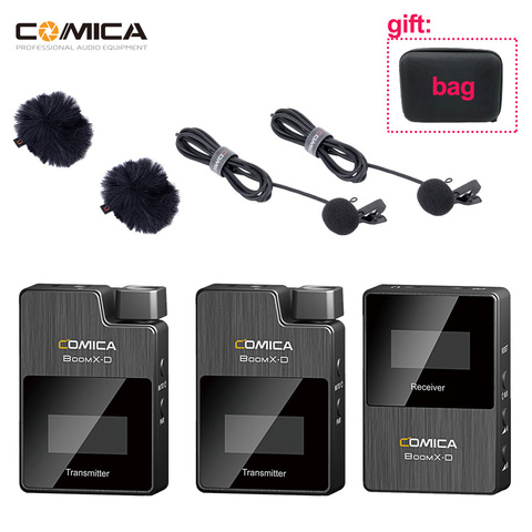 COMICA boomx-d D1 D2 2.4G système de Microphone sans fil numérique Mini micro à revers micro à pince Boom xd pour appareils photo reflex numérique ► Photo 1/6