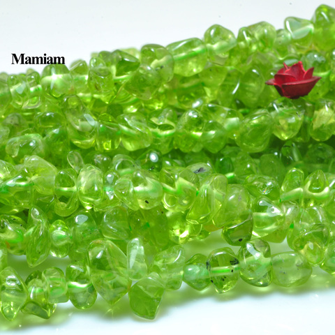 Mamiam – perles de gravier à facettes en forme de péridot vert naturel, 5-8mm, en vrac, pour bricolage, Bracelet, collier, bijoux, conception de cadeau ► Photo 1/3