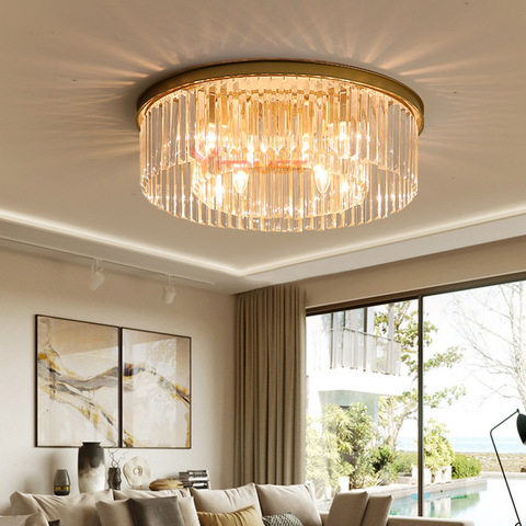 Plafonnier suspendu en cristal, éclairage d'intérieur, éclairage d'intérieur, luminaire décoratif de plafond, idéal pour un salon, une chambre à coucher, une salle à manger ou un Restaurant, lampes LED ► Photo 1/6