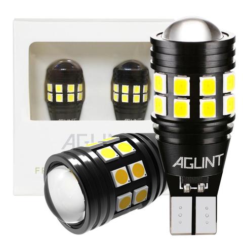 AGLINT 2 pièces LED ampoules de voiture 921 912 T15 T16 W16W sauvegarde CANBUS sans erreur en Aluminium Parking arrière de secours feu arrière blanc 12-24V ► Photo 1/6