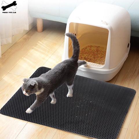 Tapis de litière Double couche pour chat, piège en Eva avec fond étanche et antidérapant, facile à nettoyer ► Photo 1/6