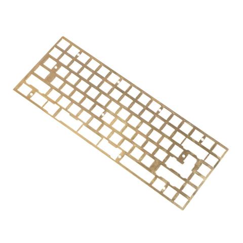 YMDK – plaque en laiton pour KBD75 V1 V2, finition brosse, sablage, pour KBD75 V1 V2 YMD75 75% 84 clavier disposition ANSI ISO ► Photo 1/5