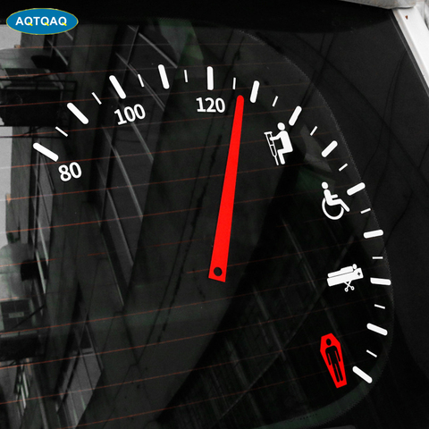 1 pièces excès de vitesse avertissement de sécurité drôle compteur de vitesse Cluster voiture autocollant autocollant vinyle fenêtre décoration mode voiture-style autocollants ► Photo 1/6