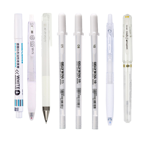 Comparez les stylos Gel blancs! Surligneur pour Design Manga, jus/Juice Up/zèbre JJ15/UM 153, carte aquarelle bricolage-même ► Photo 1/6