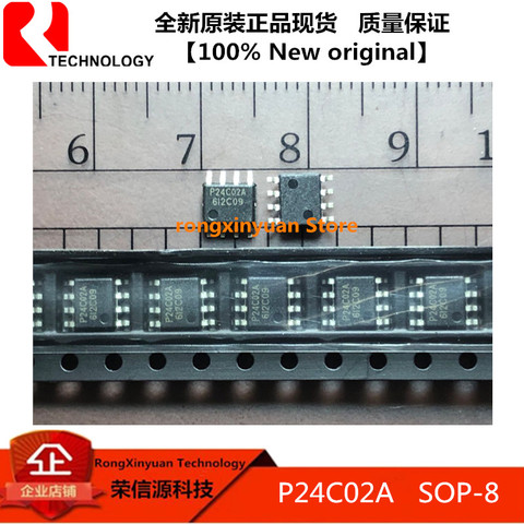 P24C02A SOP-8 24C02 24C02A SMD CMOS 2K 2 fils série EEPROM 100% nouveau et original ► Photo 1/1