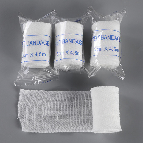 Pansement en coton PBT élastique, Kit de premiers soins respirant et respectueux de la peau, pansement de gaze pour les plaies, soins médicaux, Bandage de soins d'urgence ► Photo 1/6