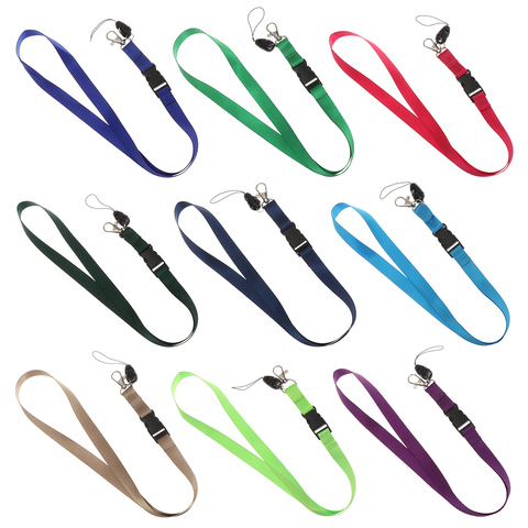 Couleur Pure carte d'identité corde téléphone portable lanière clés support de gymnastique mode personnalité cou sangle USB Badge lanière caméra corde mignon ► Photo 1/6