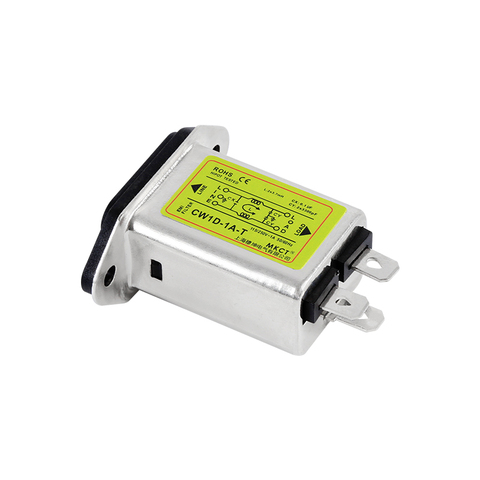 Purificateur EMI monophasé avec filtre d'alimentation, prise en T, AC 110V 230V, anti-interférence, CW1D-T1A 3A 6A 10A ► Photo 1/3