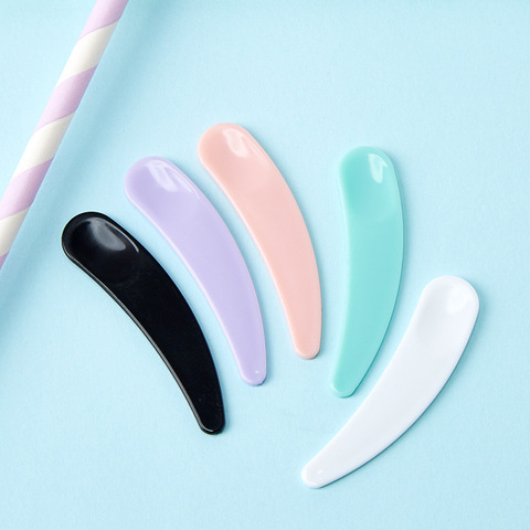 Cuillères crème pour masque de maquillage 10 pièces, Mini spatule de mélange cosmétique, cuillère incurvée jetable, bâton de crème pour les yeux, Kits d'outils de beauté ► Photo 1/6