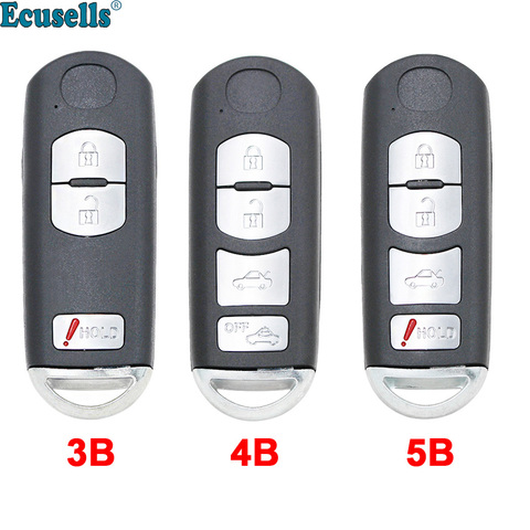 Coque de remplacement pour clé télécommande, 2 + 1 boutons, 3 + 1 boutons, pour Mazda 3 5 6 ► Photo 1/6