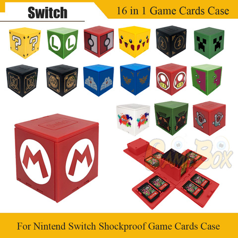 Nouveau est pour Nintend Switch antichoc jeu cartes étui NS coque rigide boîte pour Nitend Switch jeux accessoires de stockage 16 en 1 ► Photo 1/6