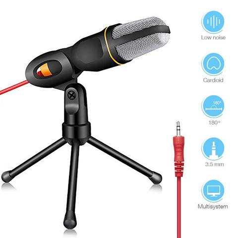 Microphone professionnel à condensateur USB, 3.5mm, pour bureau, Studio, stéréo, pour vidéo YouTube, Skype, Vlog, jeu, Podcast en direct ► Photo 1/6