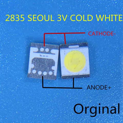 Écran LCD haute puissance, 3500 pièces, 1210, 3528, 1W, 3v, 2835 lm, blanc froid, rétro-éclairage pour TV, Application TV ► Photo 1/6