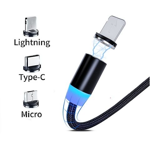 Chargeur magnétique Micro USB câble prise rond magnétique câble prise rapide charge fil cordon aimant USB Type C câble prise ► Photo 1/6