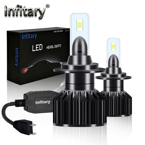 Infitary – ampoules de phares de voiture H1 H11 6000 6500 HB3 HB4, Led 20000lm 100 k 3570 k 9005 W 12V 9006 puces, 2 pièces ► Photo 1/6