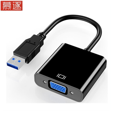 Adaptateur USB vers VGA, convertisseur 1080P, carte vidéo externe, multi-affichage, pour ordinateur portable, moniteur, projecteur, Win 7/8/10 ► Photo 1/6