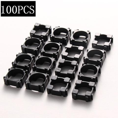 100 pièces 18650 batterie porte-boîte de rangement support Li-ion support de cellule cylindrique sécurité Anti Vibration boîtier en plastique noir ► Photo 1/6