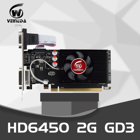 Veineda – carte graphique ATI Radeon hd 6450 originale, mémoire DDR3 2 go, 64 bits, VGA, PCI Express, pour jeu ► Photo 1/5