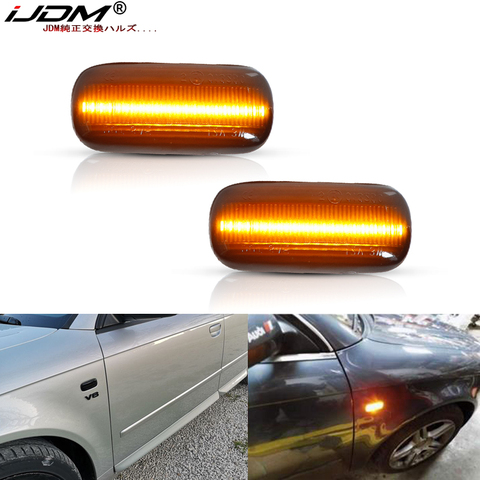 IJDM Ambre jaune LED Garde-Boue Avant Feu De Position Latéral Pour Audi A3 S3 8P A4 S4 RS4 B6 B7 B8 A6 S6 RS6 C5 C7 Clignotant ► Photo 1/6