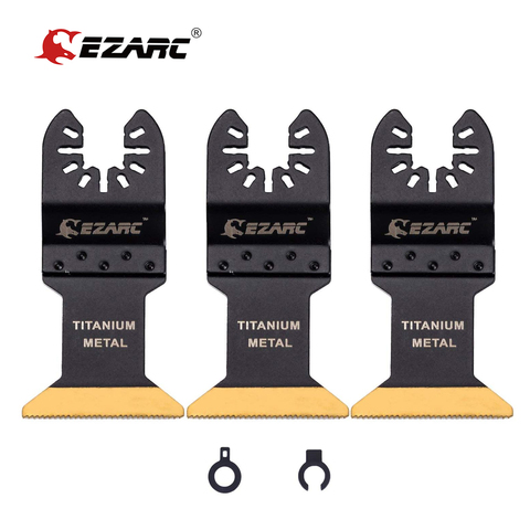 EZARC 3 pièces titane oscillant lame multi-outils oscillant multi-outils accessoires pour la coupe du bois, des matériaux durs et du métal ► Photo 1/6