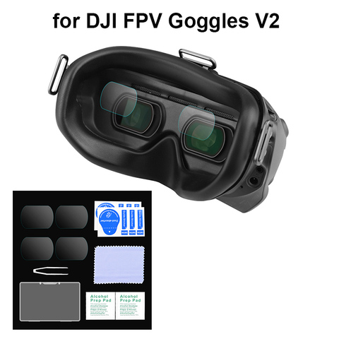 Protecteur anti-rayures pour lunettes DJI FPV V2 HD, Film en verre trempé, Anti-poussière, accessoires de Drone Combo ► Photo 1/6