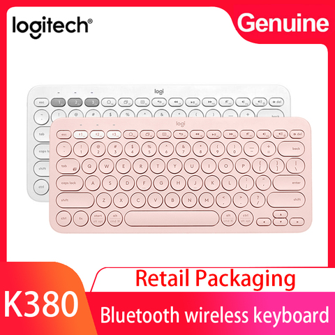 Logitech K380 Bluetooth clavier sans fil Portable Ultra mince Mini muet multi-périphériques claviers pour PC ordinateur Portable tablette Android IOS ► Photo 1/6